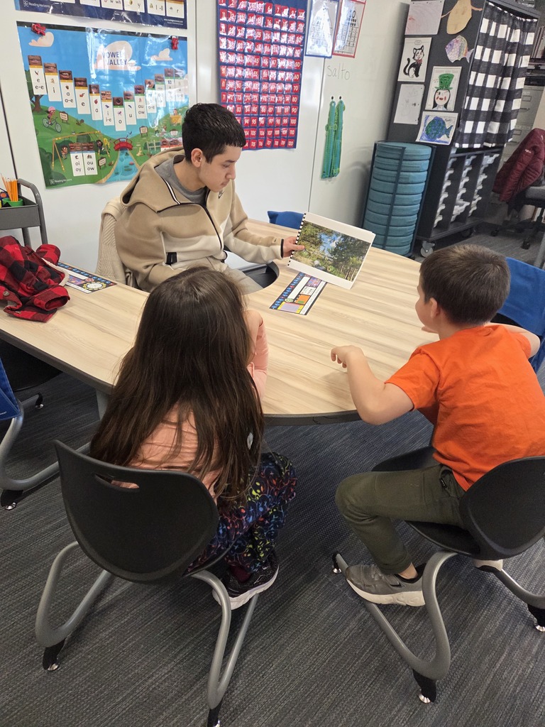Reading with our Panther friends.