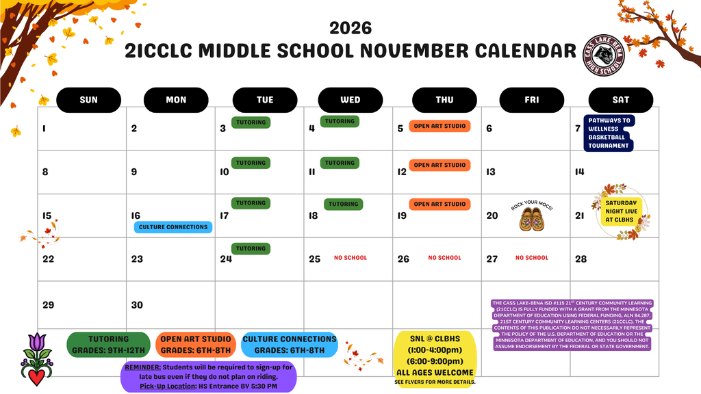 MS November Calendar