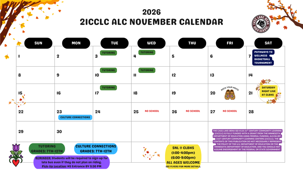 ALC November Calendar