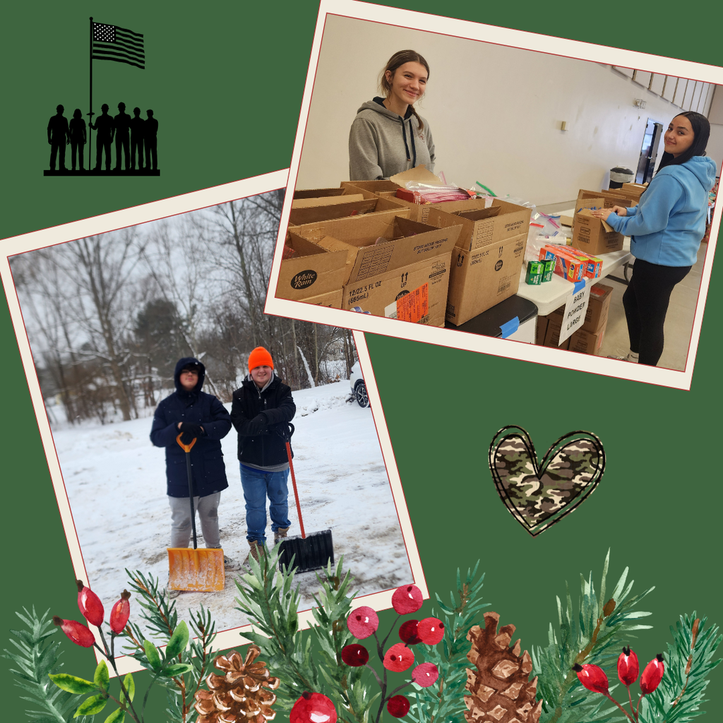 Army Green Retro Family Christmas Photo Collage Instagram Post (3)