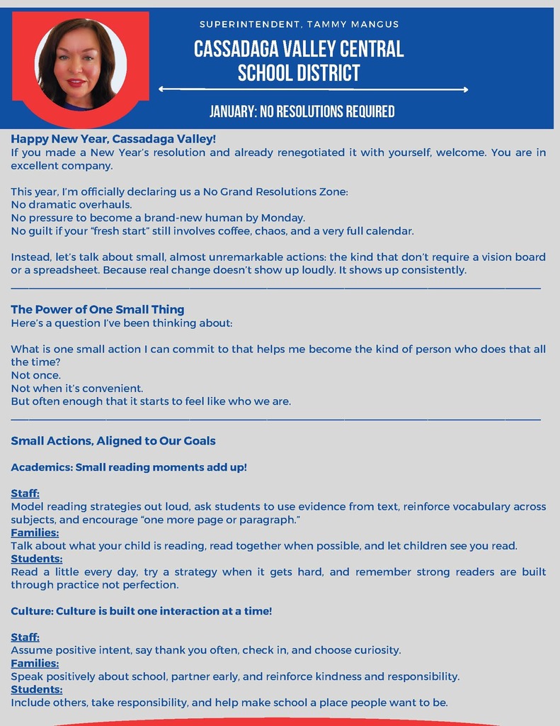 superintendent message