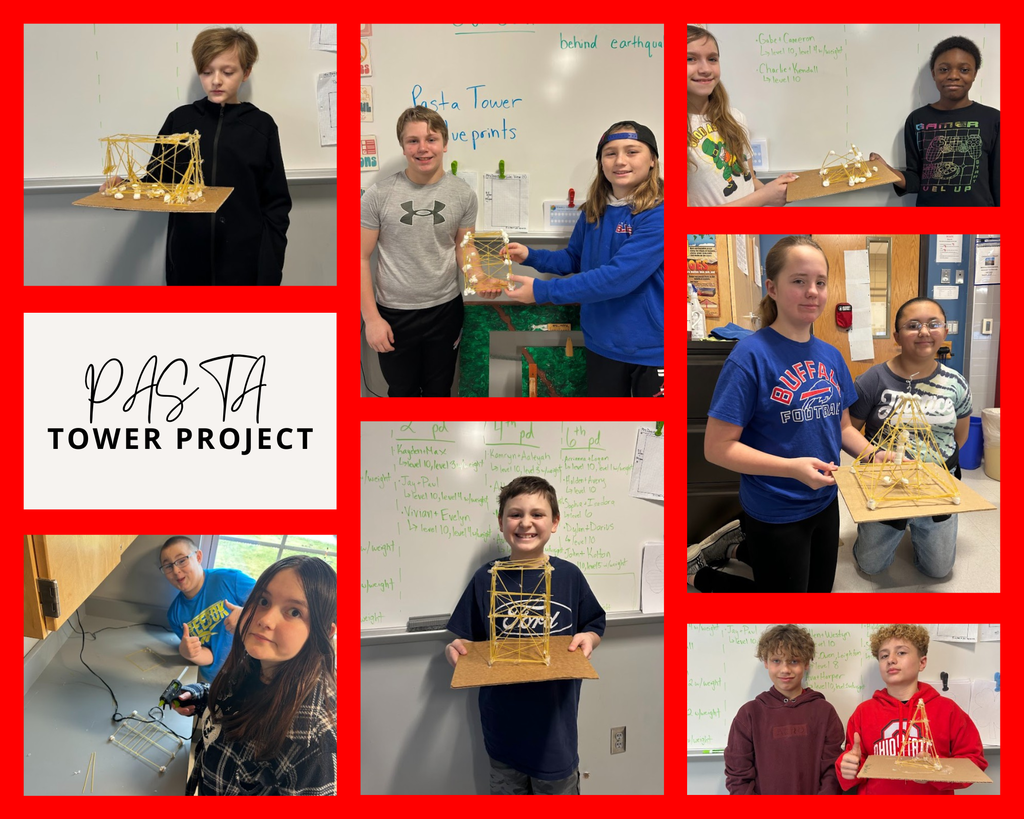 6th grade pasta tower project