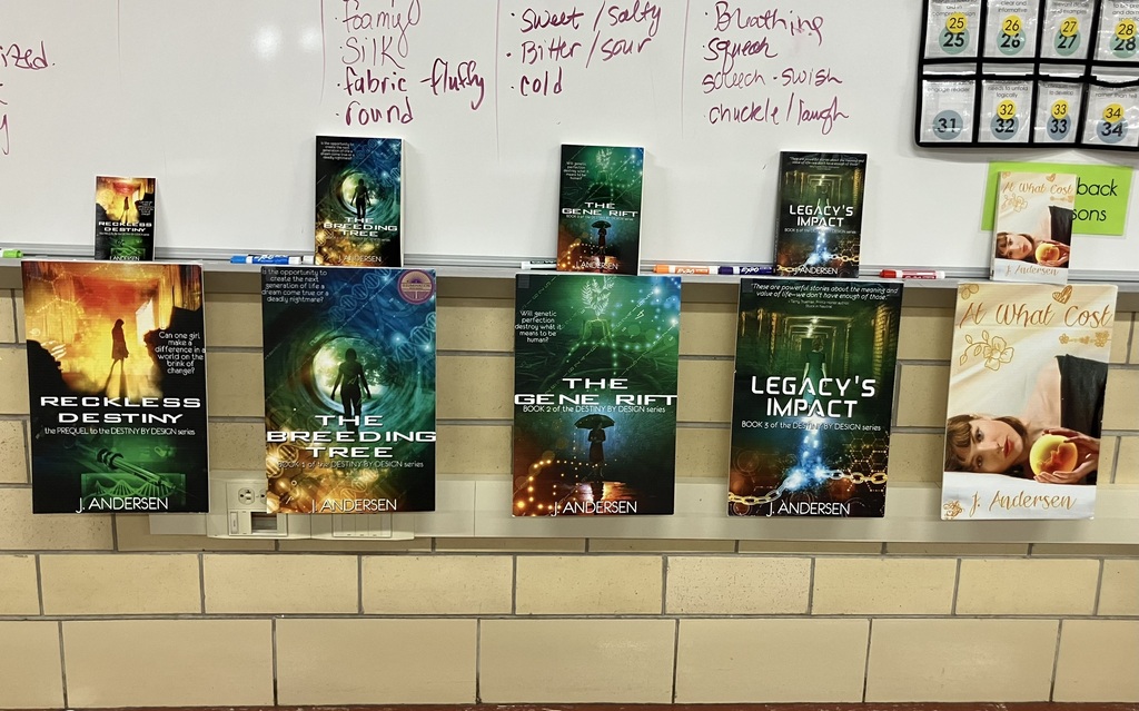 Jessie Andersen - local author in ELA class