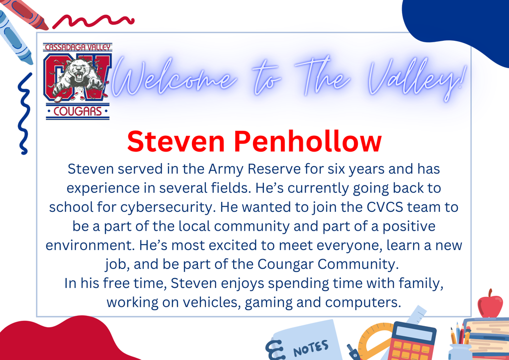 Welcome! Steven Penhollow