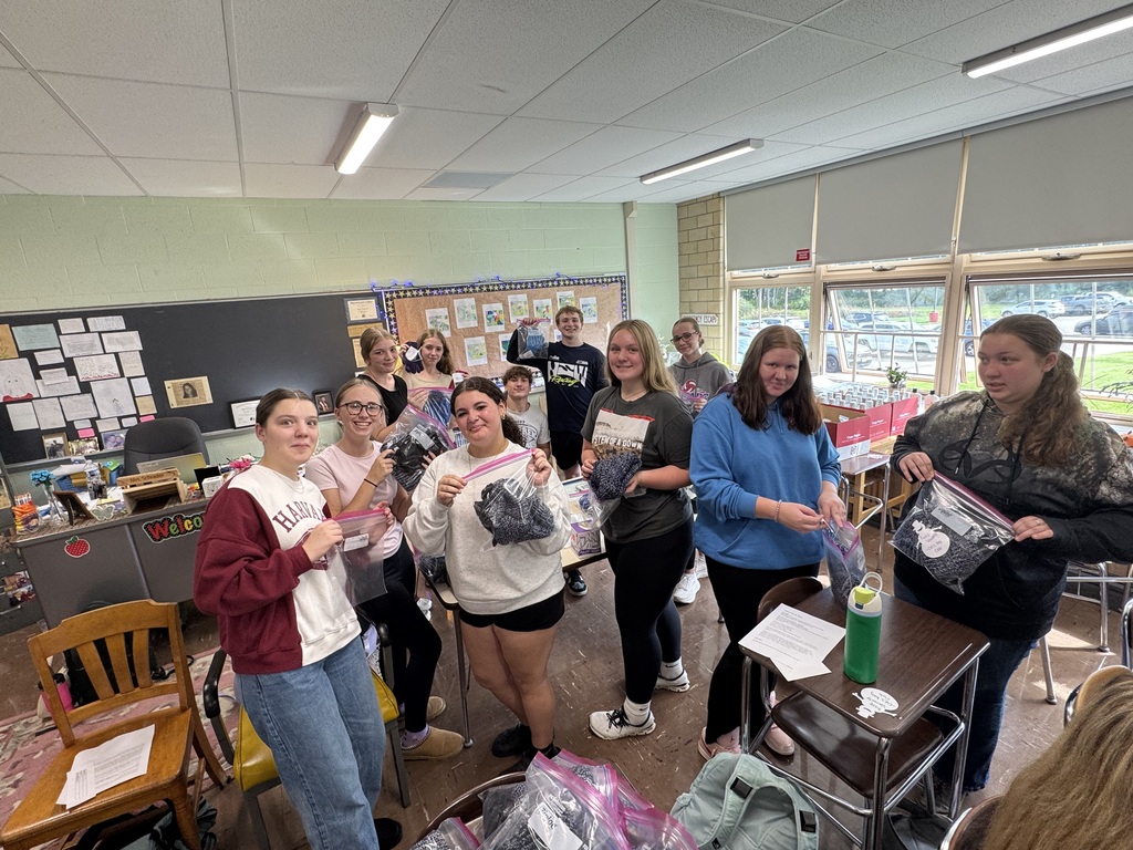 Key Club Students Collecting Items