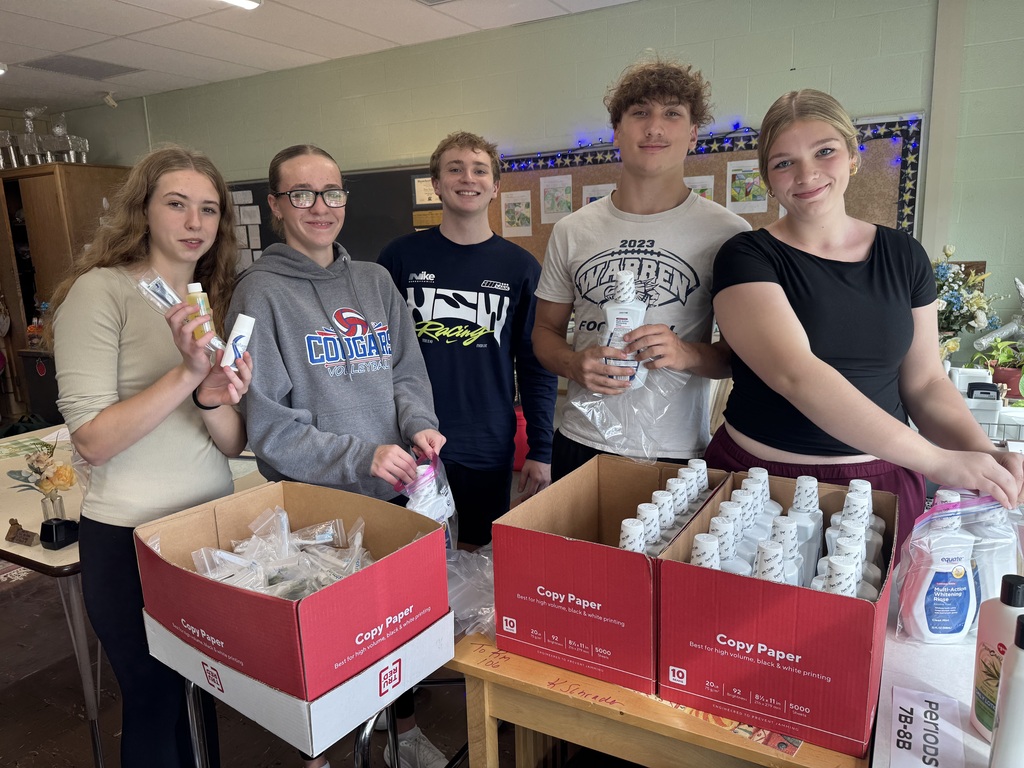 Key Club Students Collecting Items
