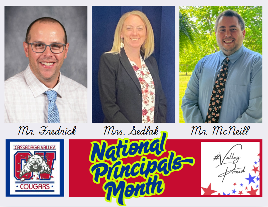 National Principals Month - Fredrick, Sedlak, McNeill