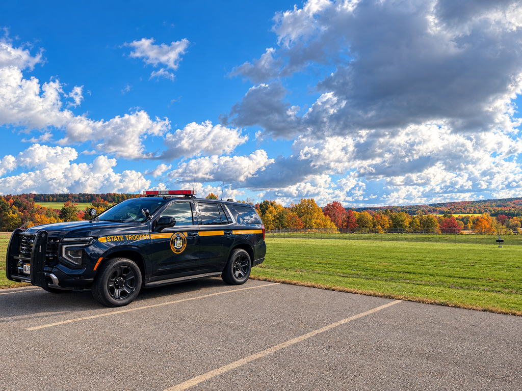 Trooper Car - reminding community that police are on campus regularly and we appreciate their support