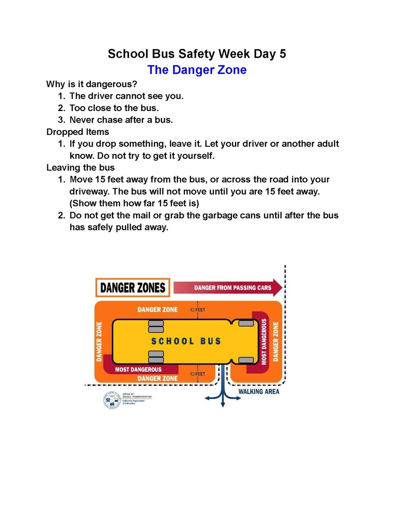 School Bus Safety Week - Day 5