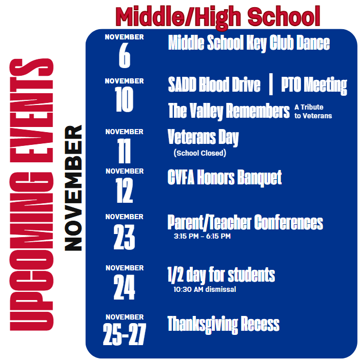 MHS events - November