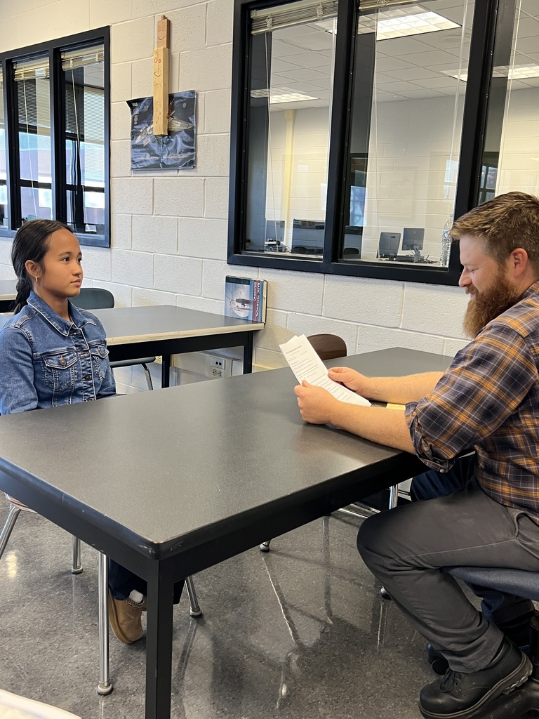 Student doing "mock interview"