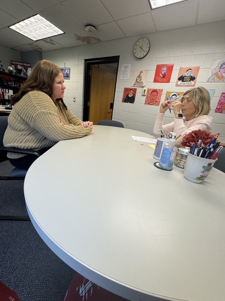 Student doing "mock interview"