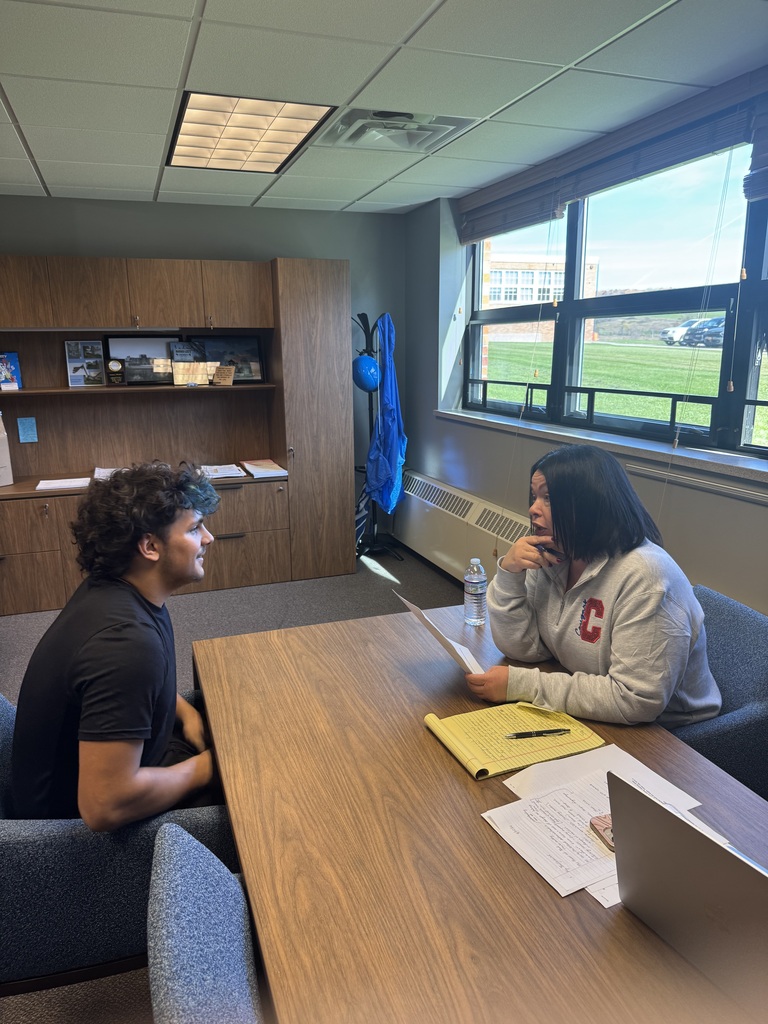 Student doing "mock interview"