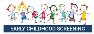 image of kids holding hands with text early childhood  screening