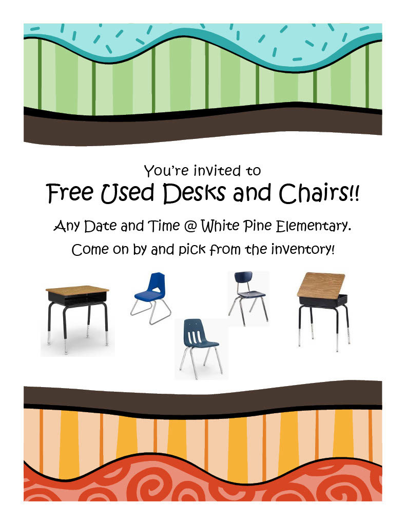 Free used desks and chairs