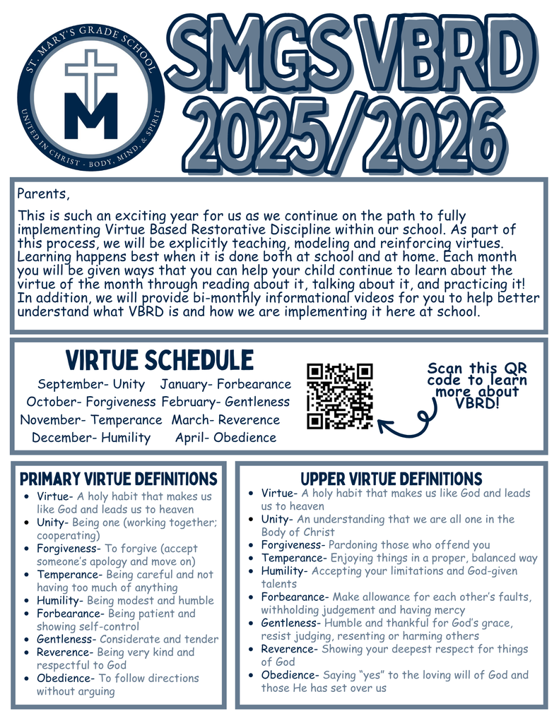 Parent Newsletters VBRD 20252026