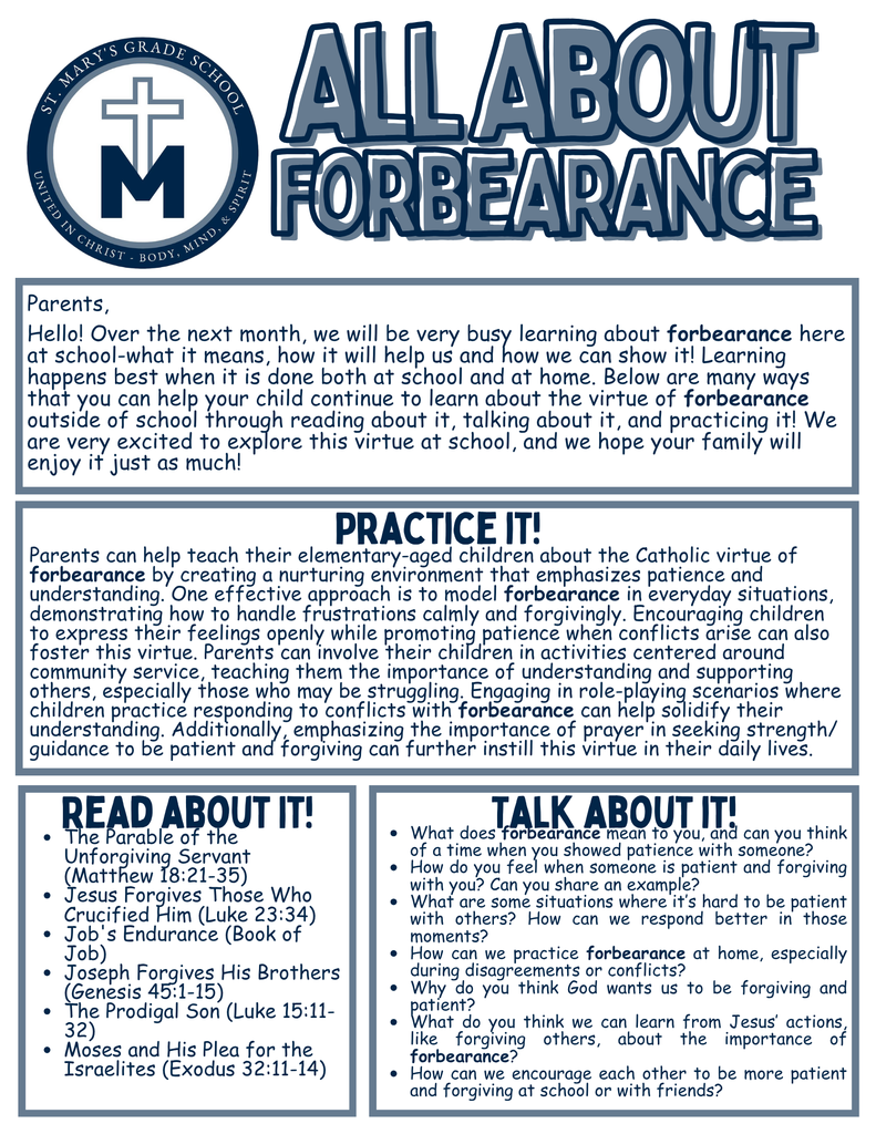Forbearance Parent Newsletter