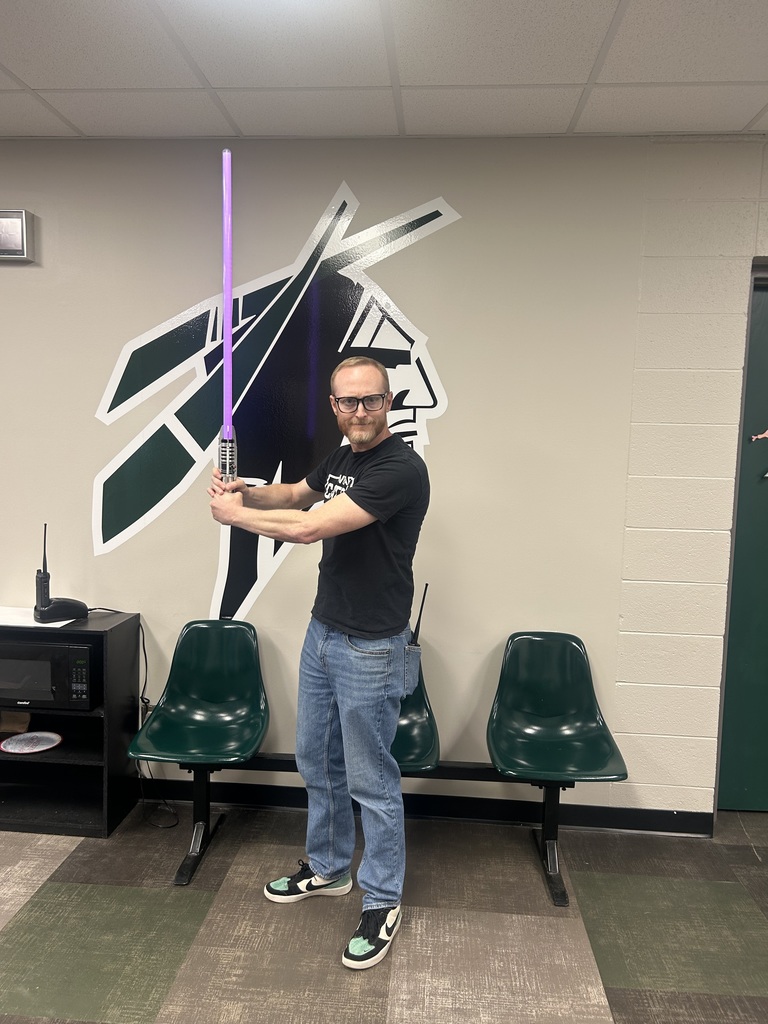 Mr. Langley with a light saber