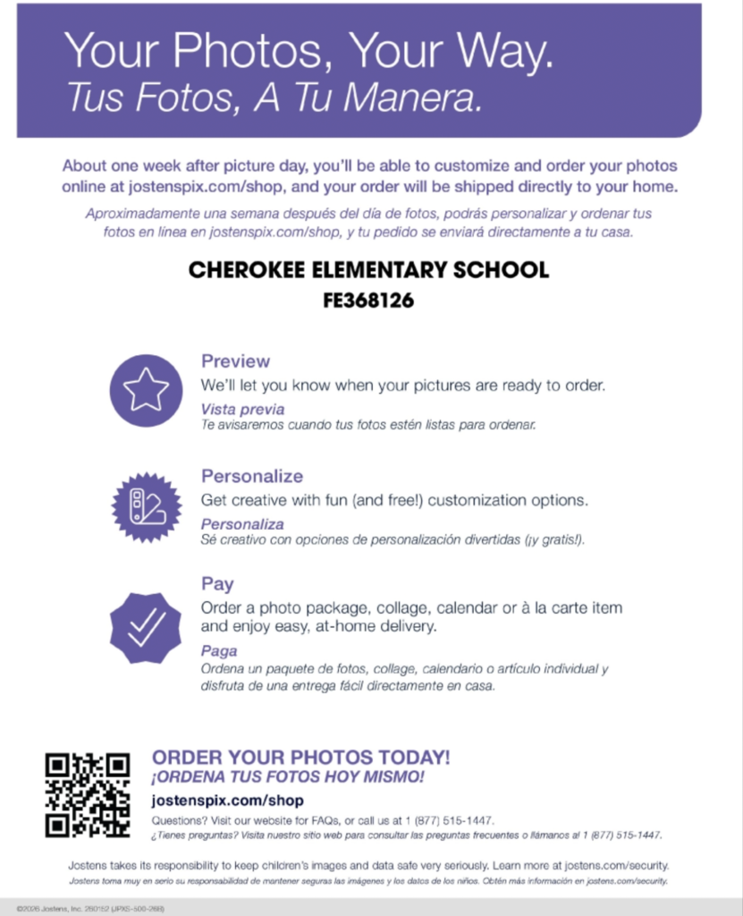 Picture Day Info