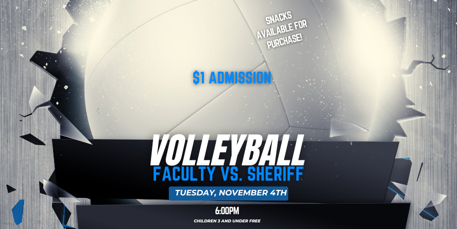 Volleyball--Faculty vs. Sheriff 11/4 @ 6 p.m. $1