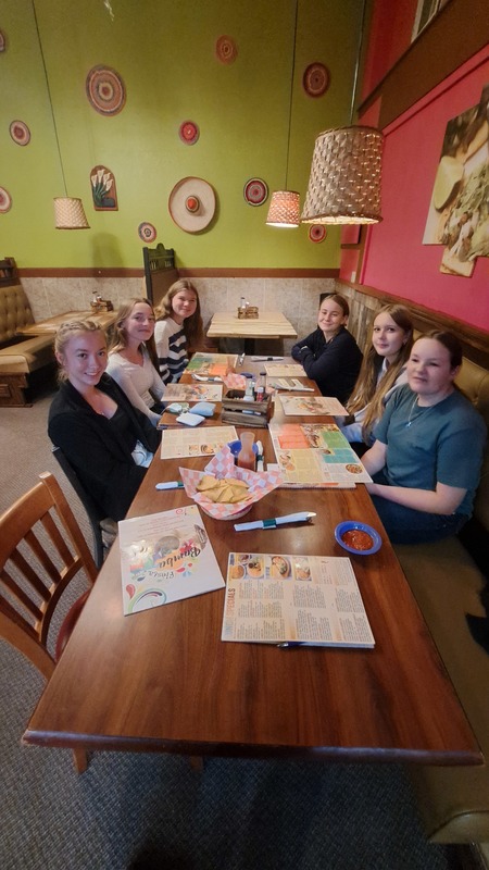 Students at Mexican Restaurant