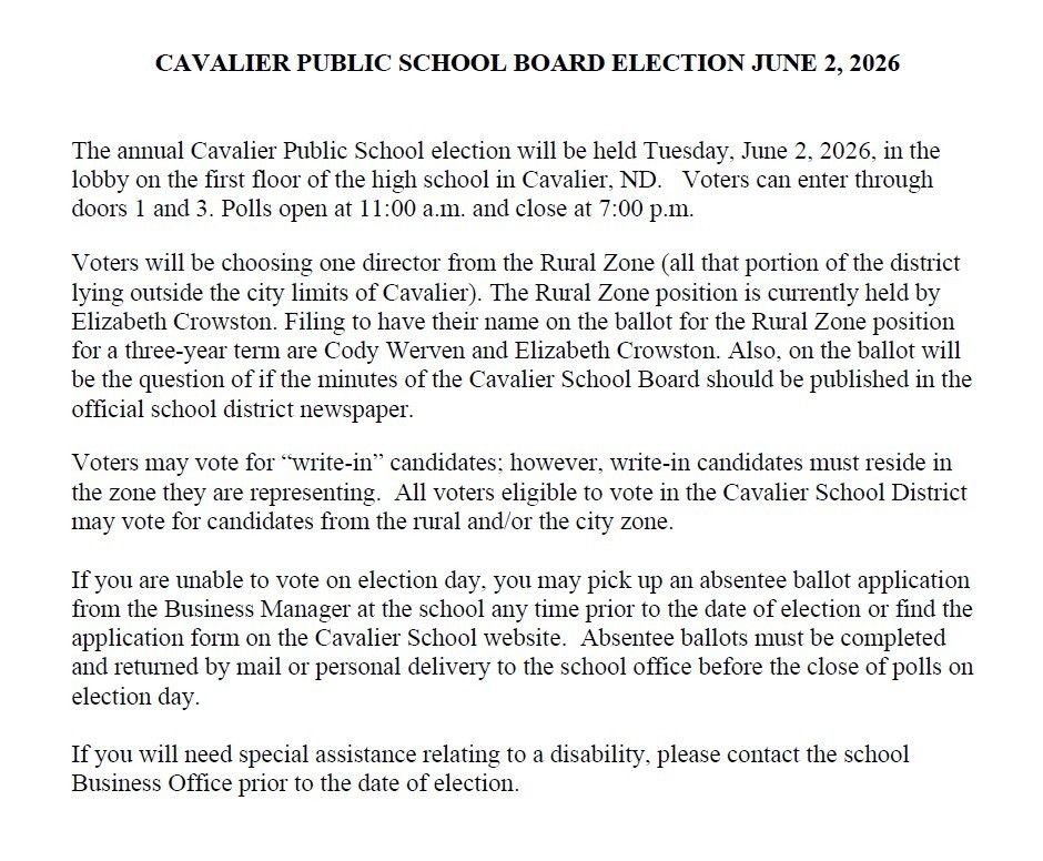 June 2nd 2026 Election Information