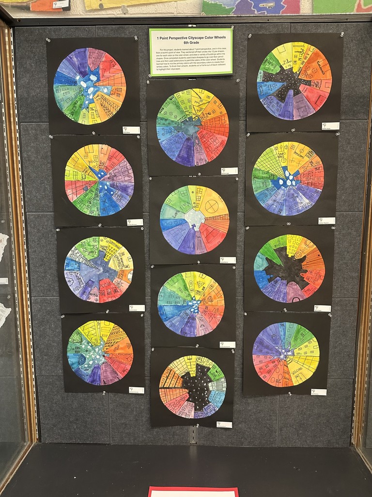 6th grade Color Wheel Cityscapes