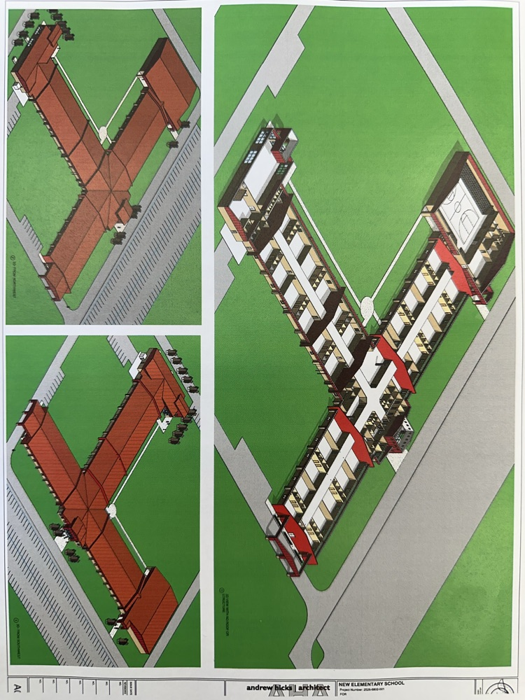 new elementary outside view