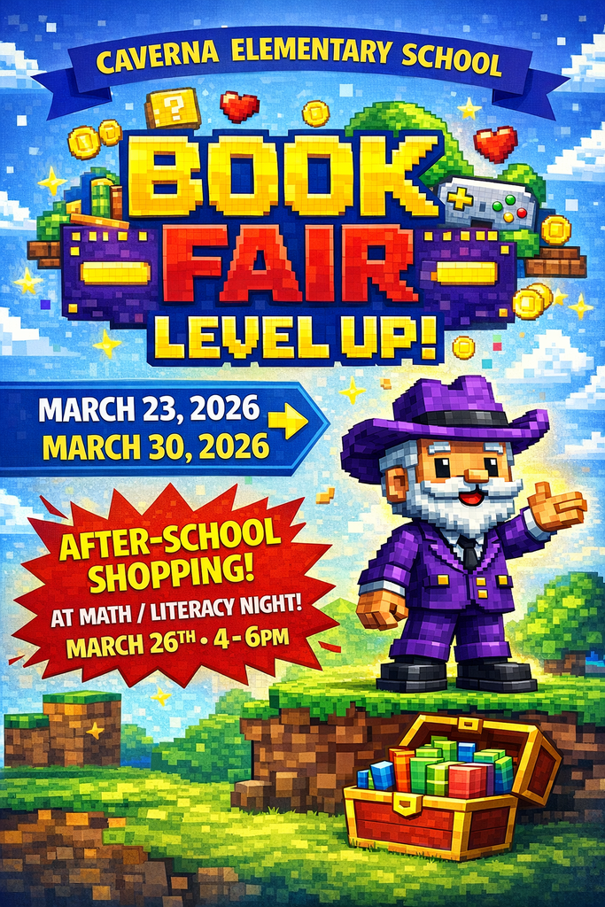 🎮📚 LEVEL UP at the Caverna Elementary Book Fair! 📚🎮