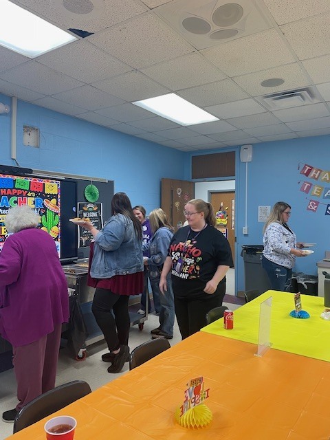 Teachers eating