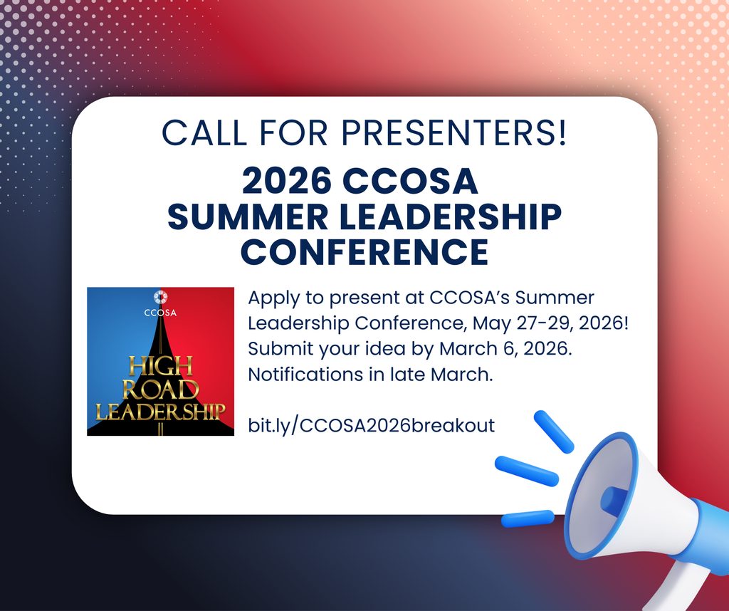Call for Presenters for 2026 CCOSA Summer Leadership Conference