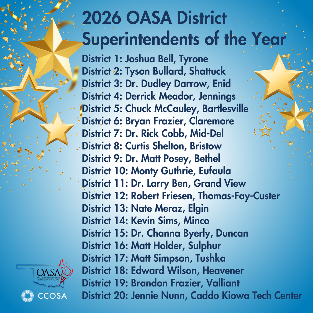 2026 OASA District Superintendents of the Year