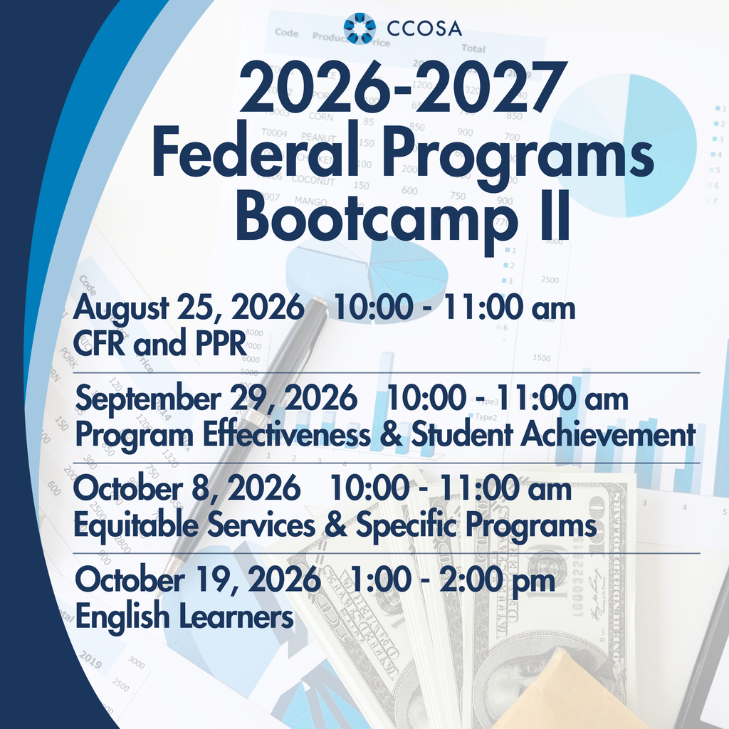 Federal Programs Bootcamp II dates and topics