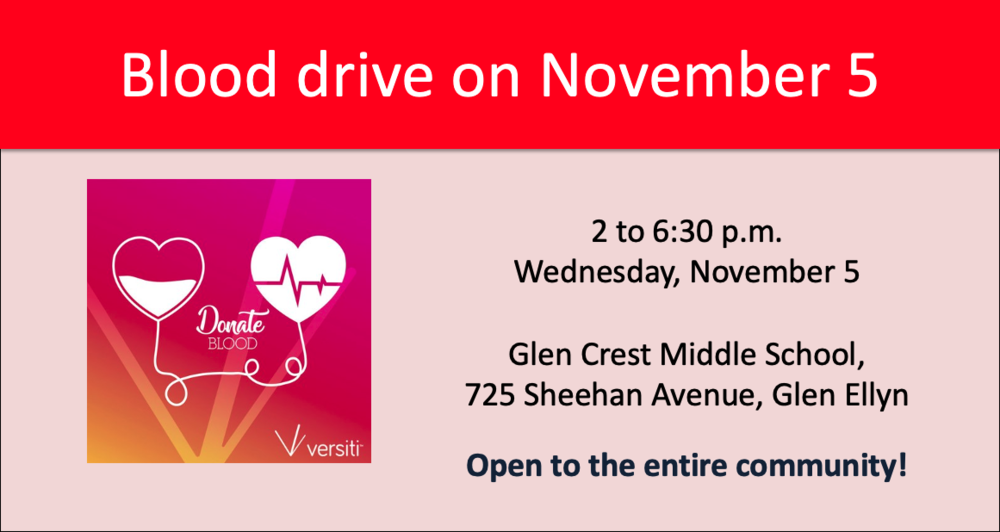 Blood drive November 5