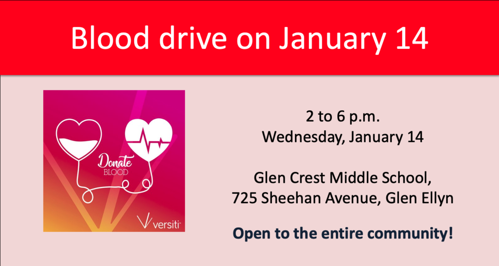 Blood drive January 14
