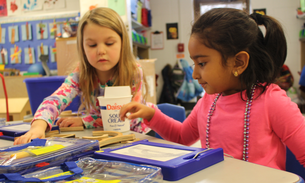 Two preschool students