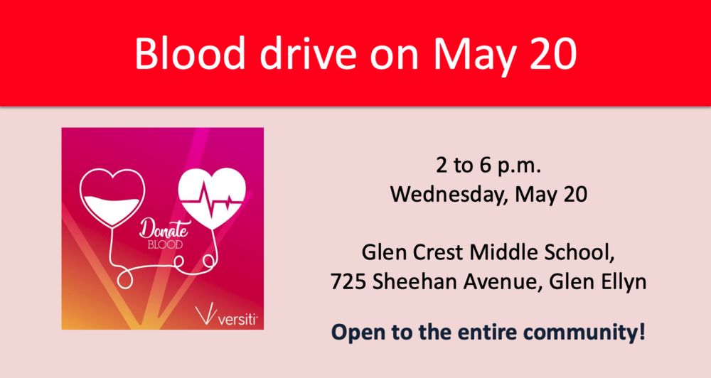 Blood drive May 20