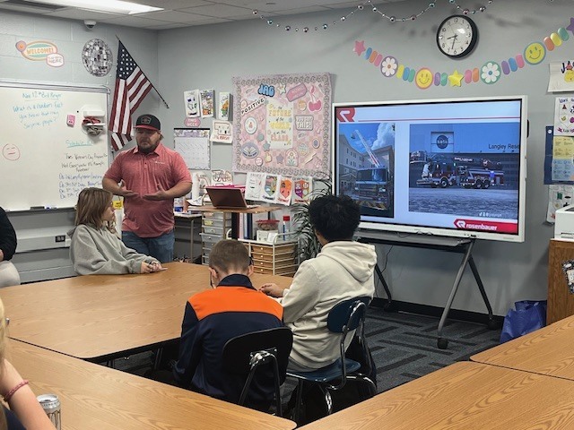 Guest speaker TJ Roumph from Rosenbauer