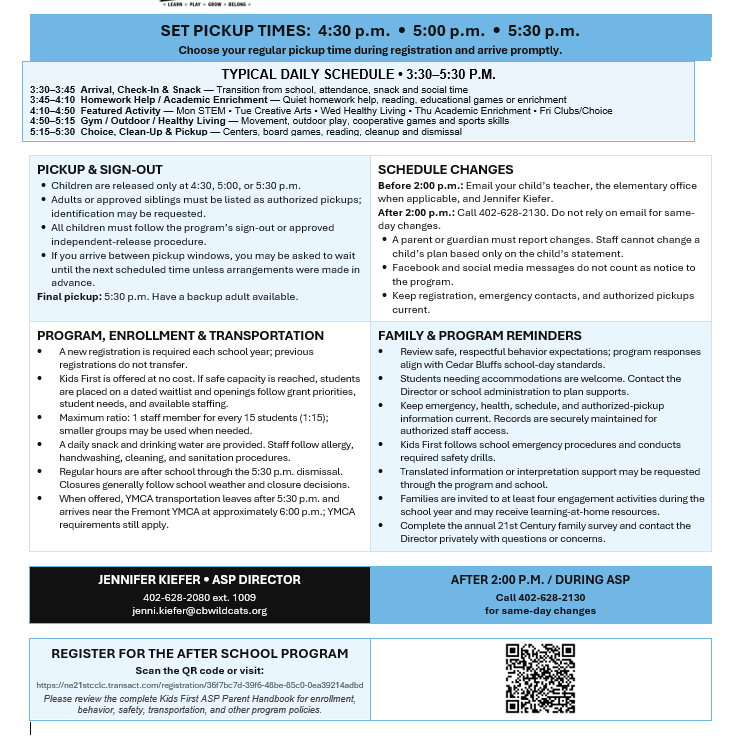 After School Registration is now open