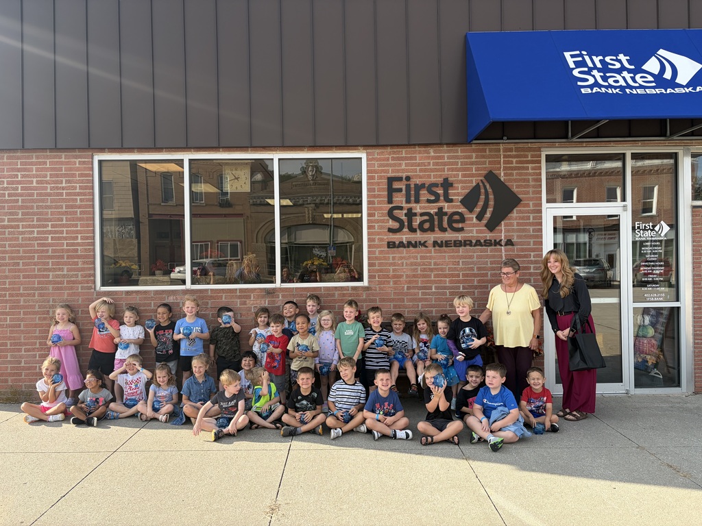 Preschool students at First State Bank