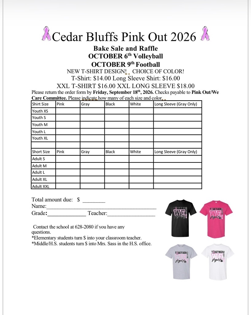 Pink Out 2026 Order Form