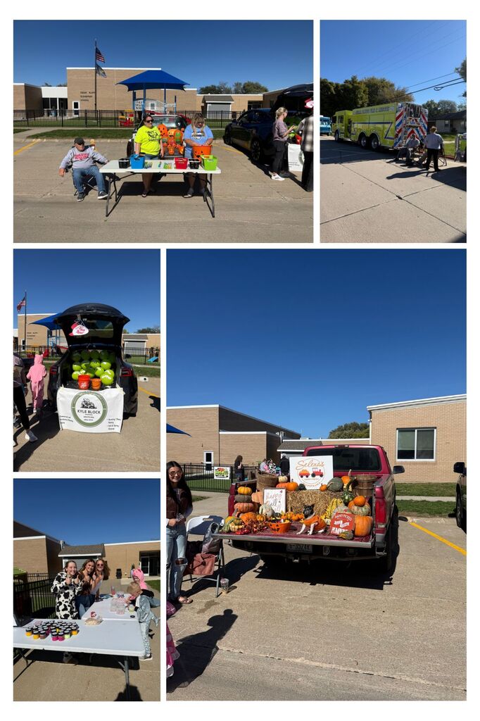 Collage of businesses and organizations participating in Trunk or Treat
