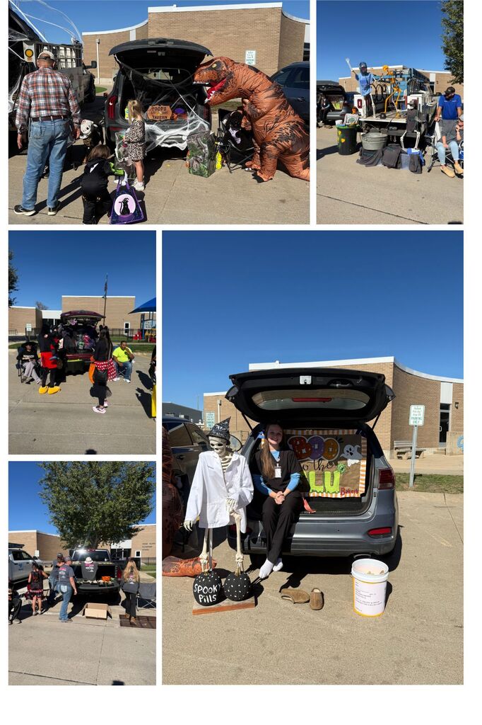 Collage of businesses and organizations participating in Trunk or Treat