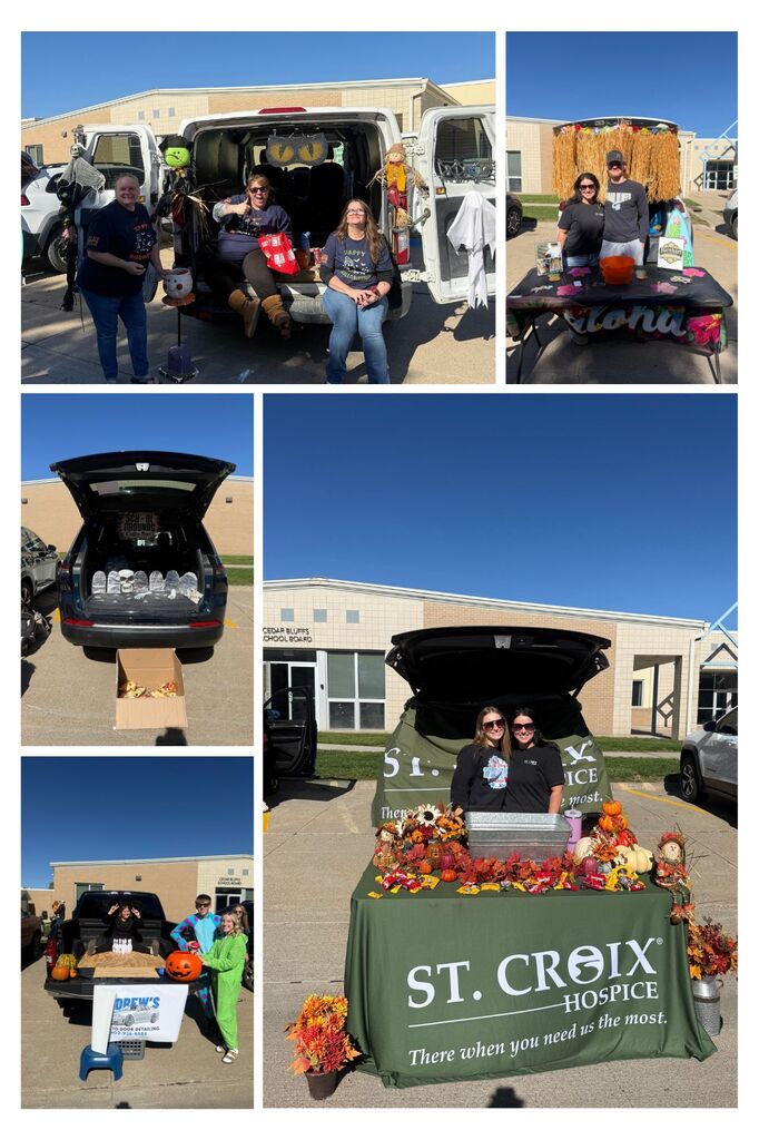 Collage of businesses and organizations participating in Trunk or Treat