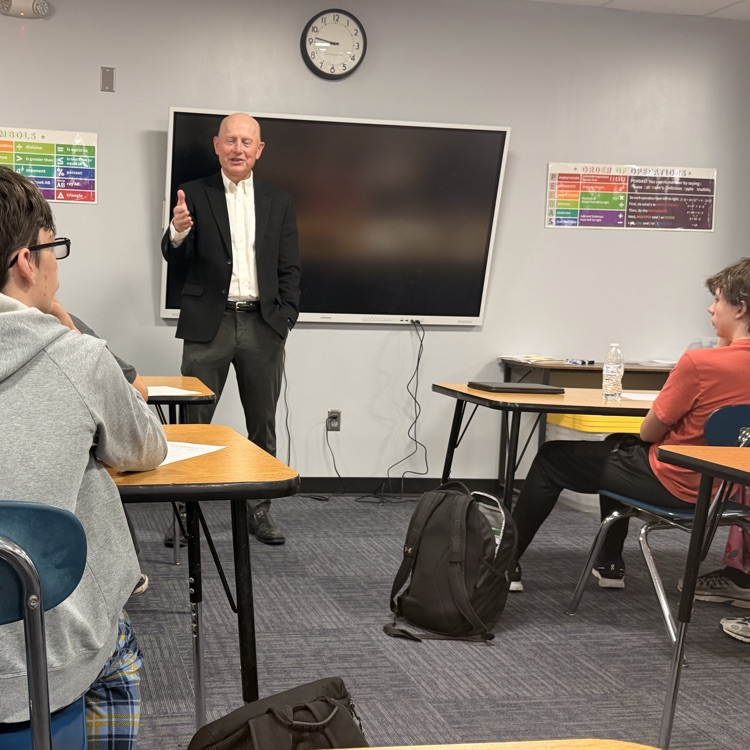 Attorney guest speaker presenting to class