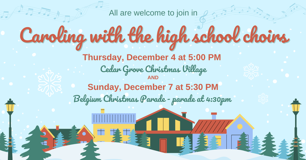 Caroling with the HS choirs
