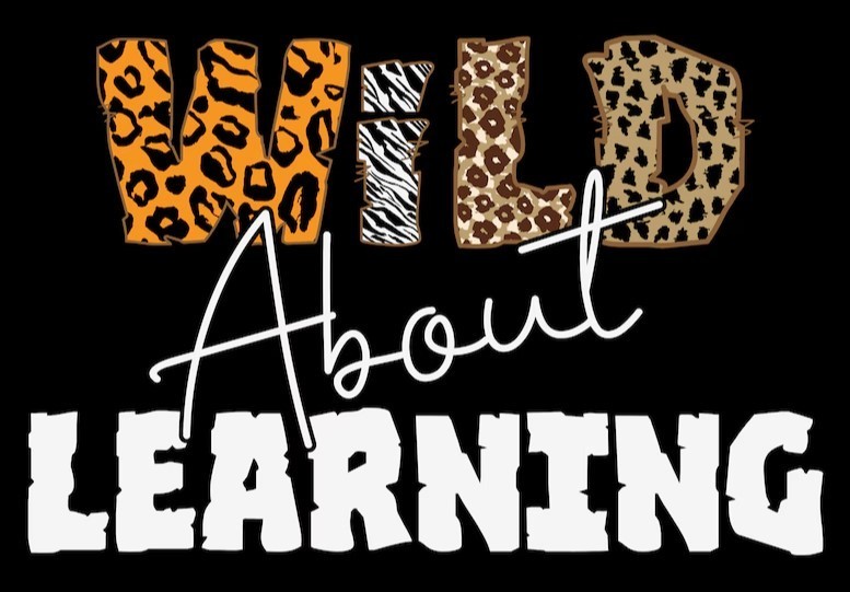 Leopard Printed letters Wild about Learning