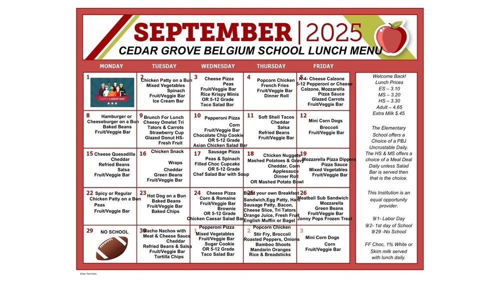 Lunch Menu