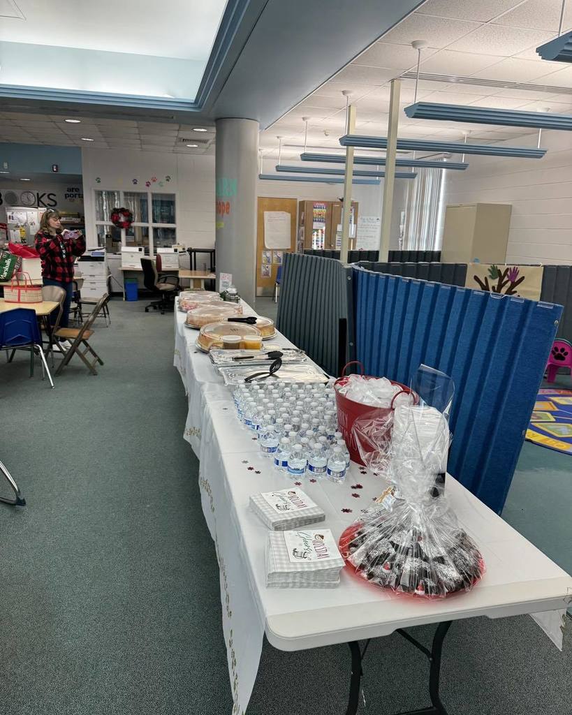 Another of the table filled with special items for the holiday.