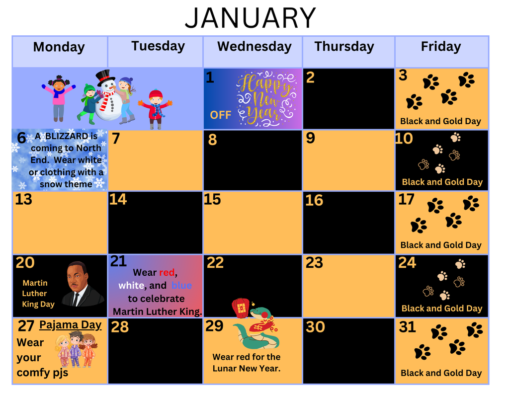 January Spirit Days